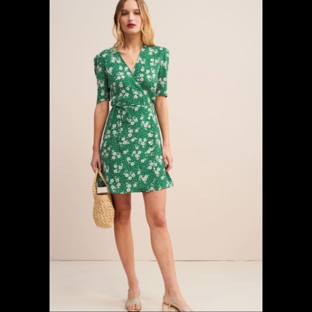 Rouje Gabinette Dress Green Floral